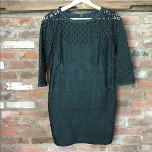 Ann Taylor LOFT Diamond Lace 3/4 Sleeve Dress